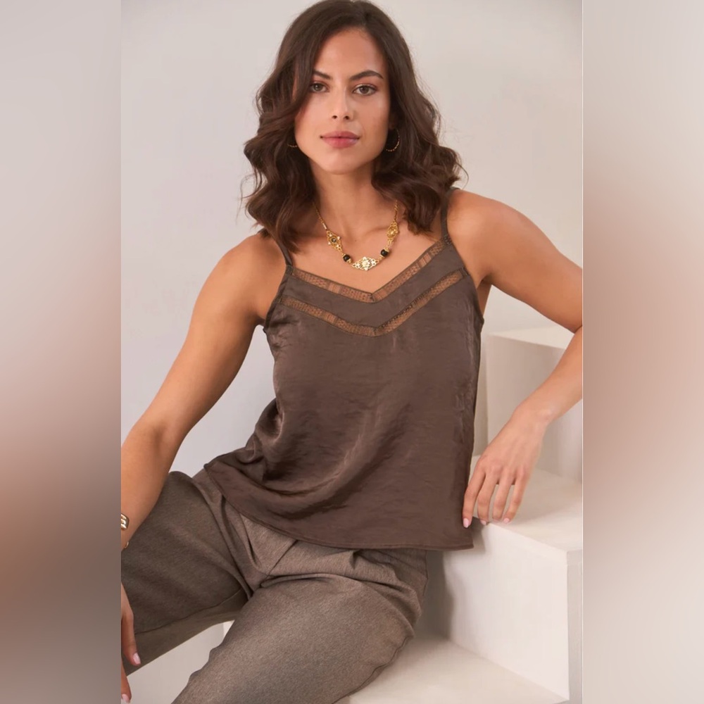 NKN Nekane Camisole style top, made in Spain M, feminine, romantic NWT